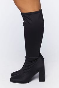 BLACK Knee-High Block Heel Boots (Wide), image 2