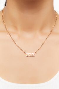 GOLD 222 Nameplate Chain Necklace, image 2