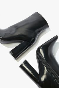 Faux Patent Leather Booties, image 3