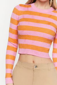 PINK/MULTI Striped Cropped Sweater, image 5