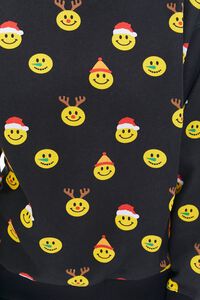 BLACK/YELLOW Christmas Happy Face Pullover, image 5