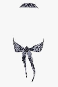 BLACK/MULTI Leopard Print Halter Bikini Top, image 2