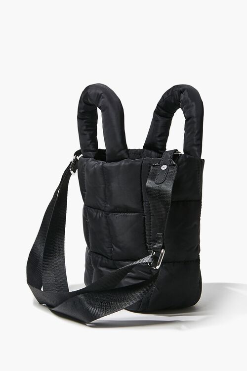 BLACK Quilted Tote Bag, image 3