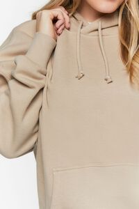 Fleece Knotted Drawstring Hoodie, image 5