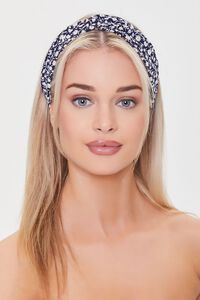 NAVY/MULTI Daisy Floral Twisted Headwrap, image 2
