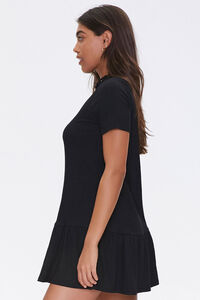 BLACK Ruffle-Trim Shift Dress, image 2