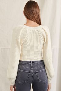 CREAM Rib-Knit Cropped Sweater, image 3