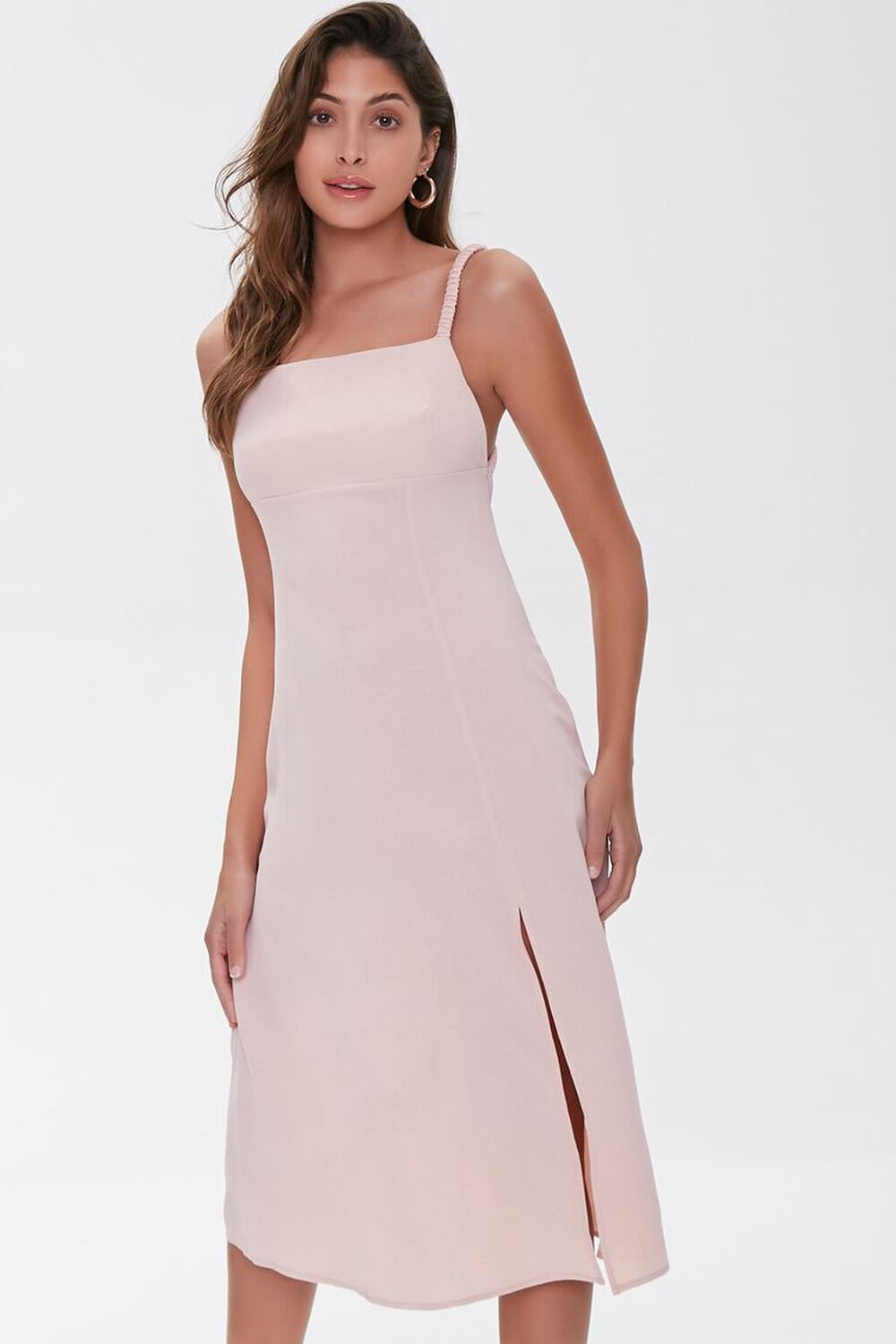 BLUSH Side-Slit Cutout Cami Midi Dress, image 1