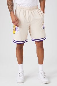 TAUPE/MULTI Los Angeles Lakers Basketball Shorts, image 2