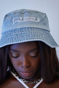 Denim FUBU Bucket Hat, image 3
