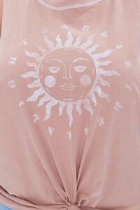 BROWN/MULTI Plus Size Sun Graphic Muscle Tee, image 5