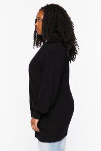 BLACK Plus Size Open-Front Cardigan Sweater, image 2