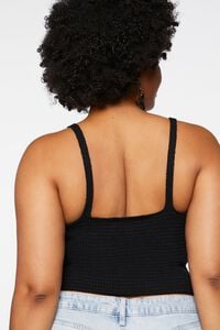 BLACK Plus Size Sweater-Knit Cropped Cami, image 3