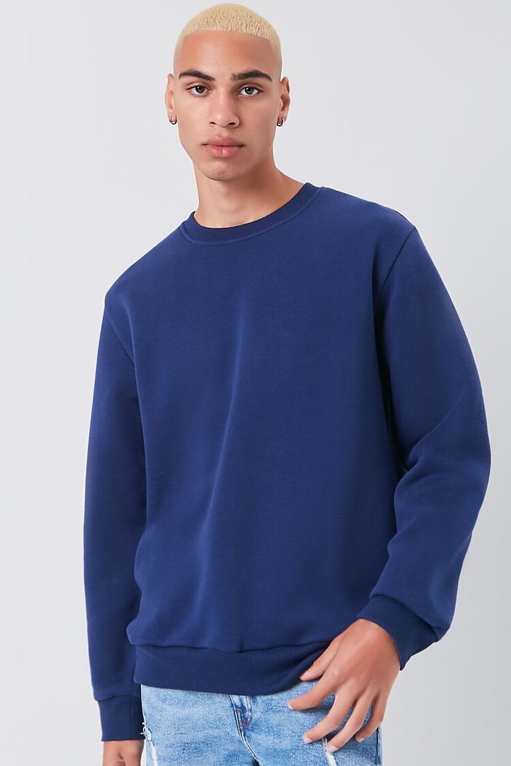 BLUE Basic Drop-Sleeve Sweatshirt, image 1