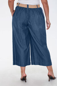 MEDIUM DENIM Plus Size Cropped Wide-Leg Jeans, image 4