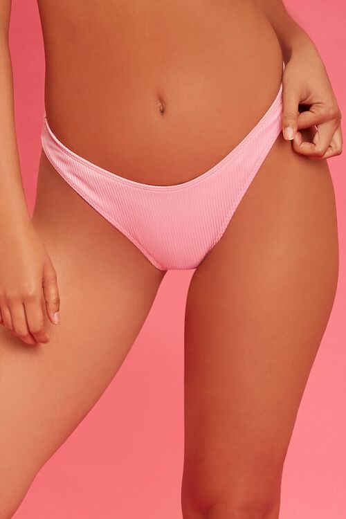 PINK Ribbed Juicy Couture Bikini Bottoms, image 2