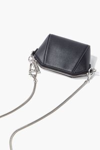 BLACK Faux Leather Crossbody Bag, image 5