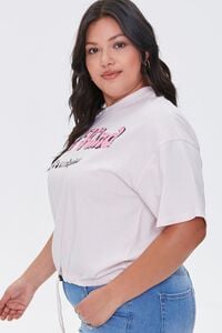 TAUPE/MULTI Plus Size Be Kind Cropped Graphic Tee, image 2