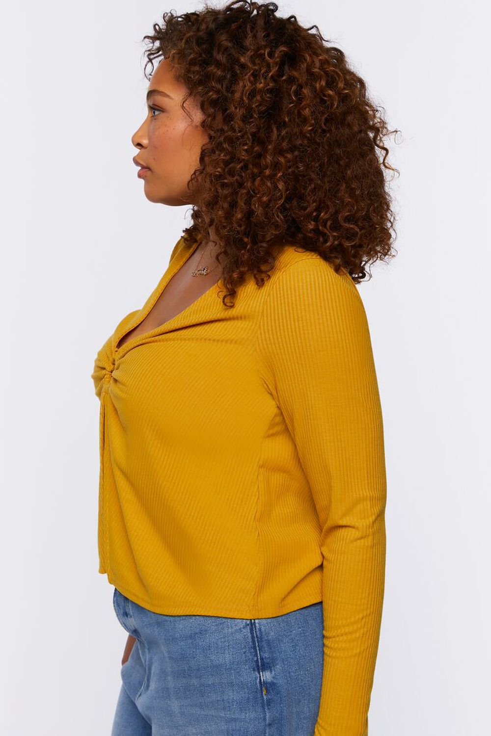 Plus Size Split-Front O-Ring Top, image 2