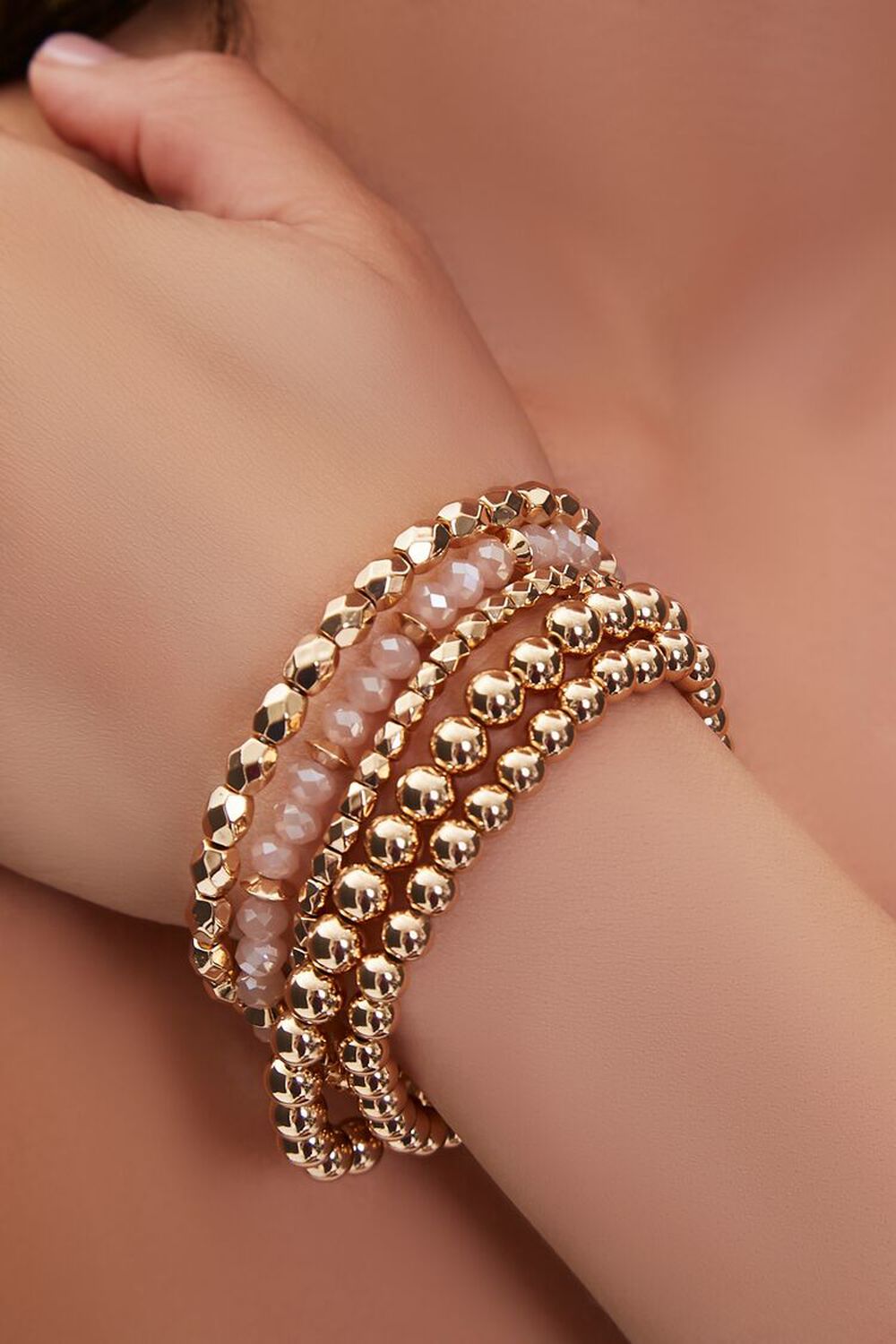 GOLD Beaded Bracelet Set, image 1