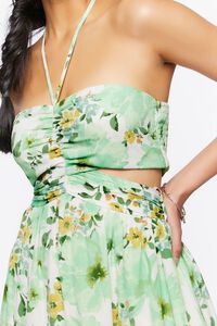 GREEN/MULTI Floral Print Halter Maxi Dress, image 5