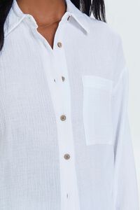 WHITE Cotton Pocket Shirt, image 5