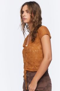 MAPLE Sheer Netted Tie-Front Top, image 2