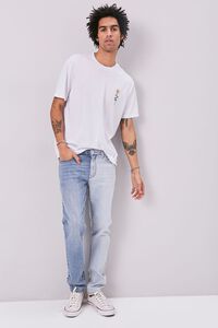 MEDIUM DENIM/DENIM Colorblock Slim-Fit Jeans, image 6