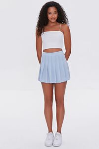 BLUE/MULTI Plaid Pleated Mini Skirt, image 5
