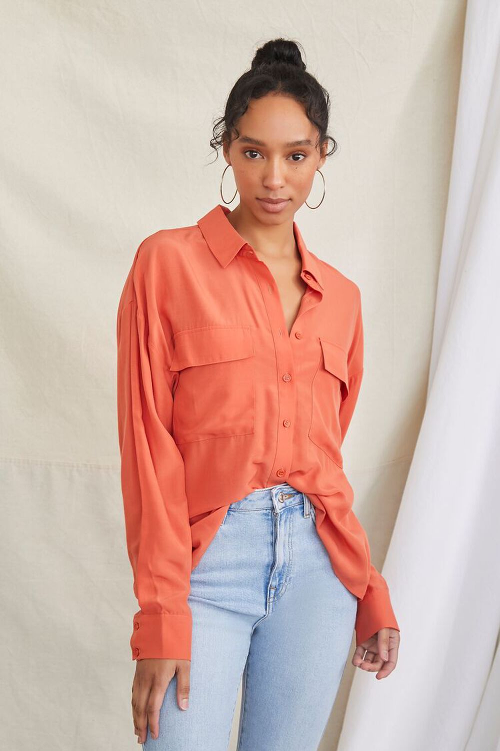 GINGER High-Low Buttoned Shirt, image 1