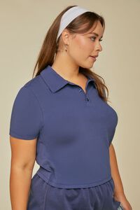 NAVY Plus Size Cotton-Blend Polo Shirt, image 2
