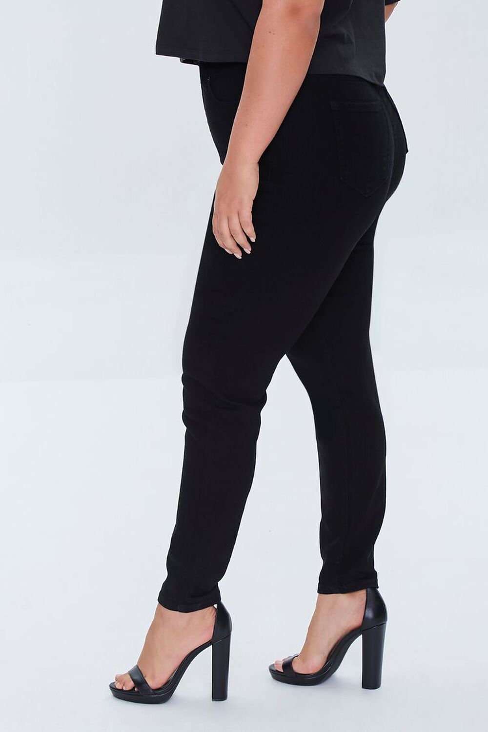 BLACK Plus Size High-Rise Skinny Jeans, image 3