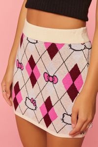 CREAM/MULTI Hello Kitty & Friends Argyle Mini Skirt, image 7