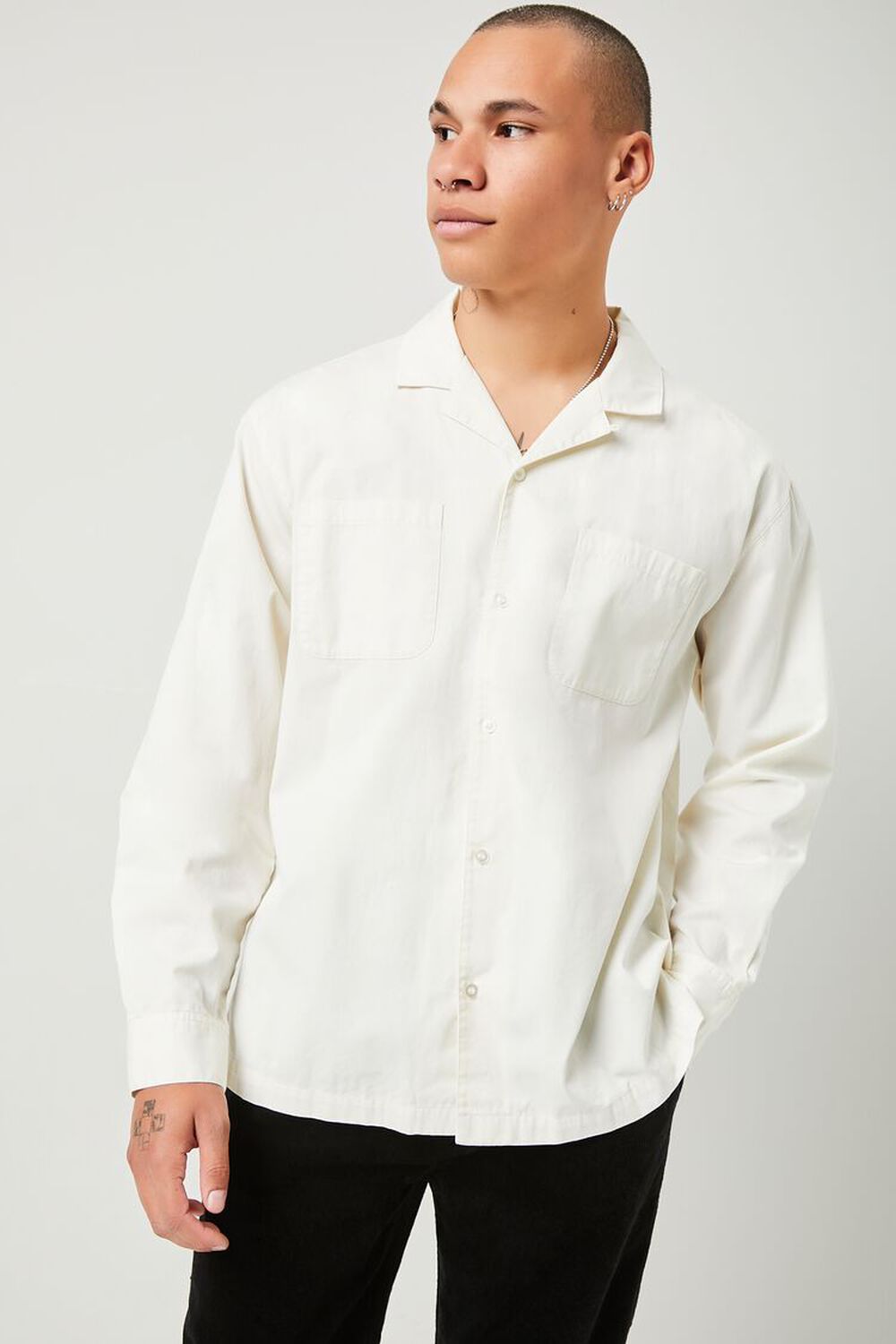 CREAM Cotton Cuban Collar Shirt, image 1
