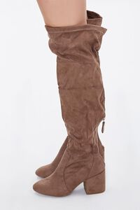 TAUPE Faux Suede Over-the-Knee Boots (Wide), image 2