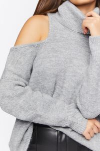 GREY Open-Shoulder Turtleneck Sweater, image 5