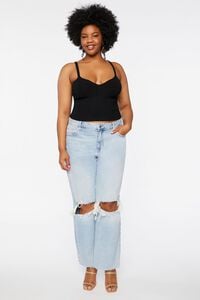 BLACK Plus Size Sweater-Knit Cropped Cami, image 4