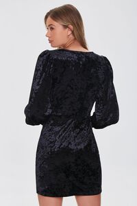 BLACK Velvet Bodycon Mini Dress, image 3