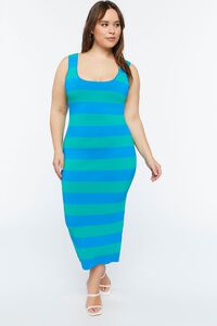 LATIGO BAY/MARINA Plus Size Striped Sleeveless Midi Dress, image 4