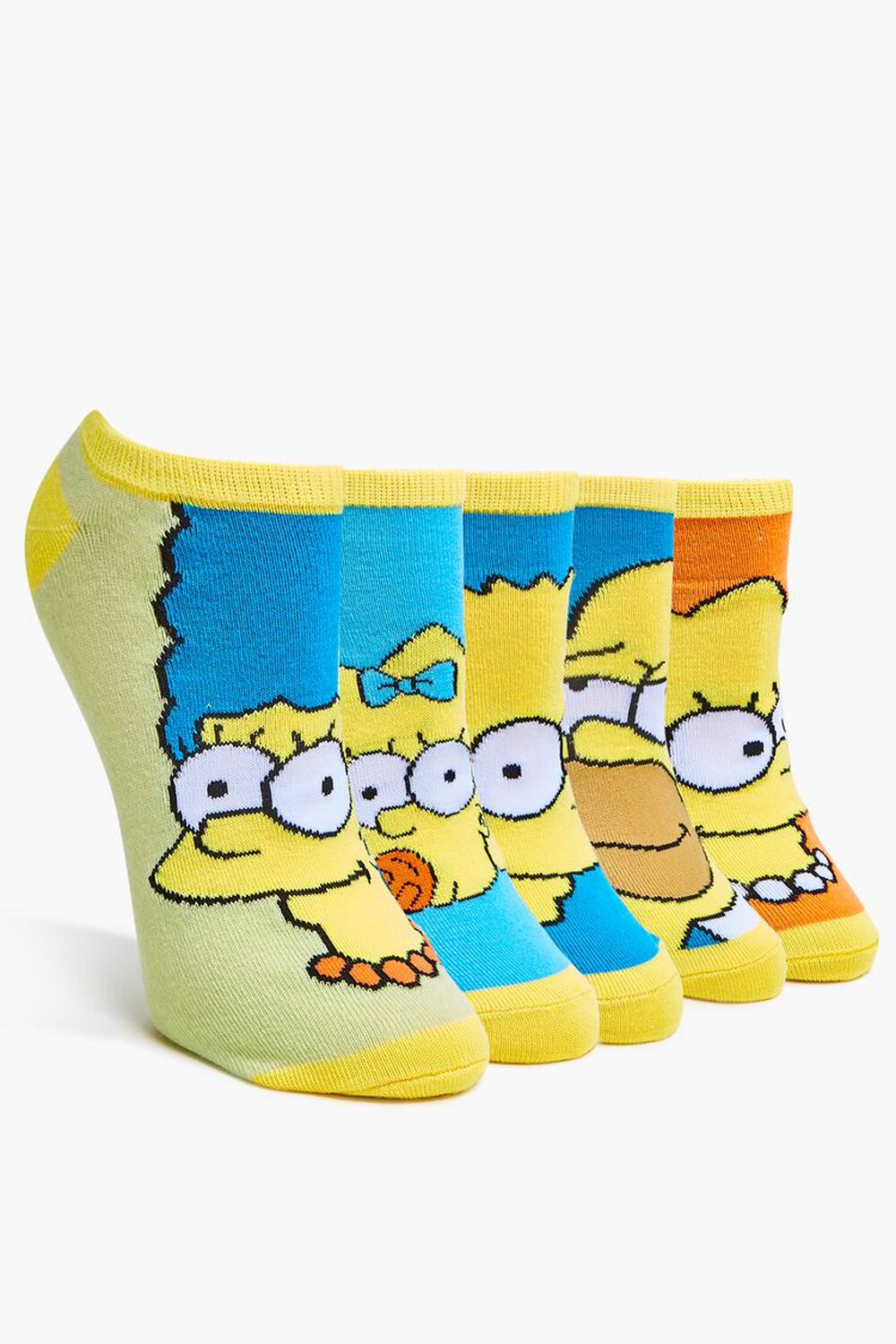 YELLOW/MULTI The Simpsons Ankle Socks Set - 5 pck, image 1