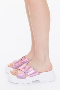 WHITE/MULTI Iridescent Flatform Sandals, image 2