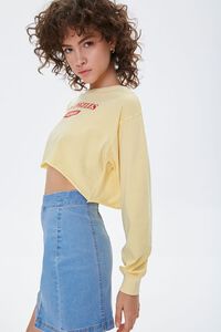 YELLOW/RED Los Angeles Cropped Graphic Tee, image 3