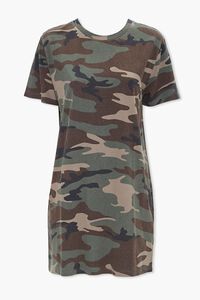 Camo Print T-Shirt Dress, image 1
