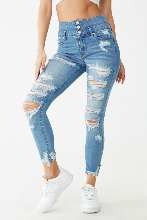 Distressed Cutout Jeans