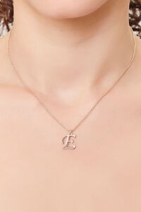 GOLD/E Initial Pendant Chain Necklace, image 1