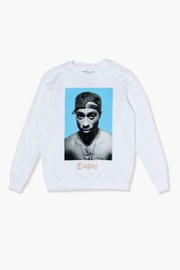 WHITE/MULTI Tupac Graphic Pullover, image 1