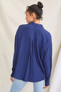 NAVY High-Low Buttoned Shirt, image 3