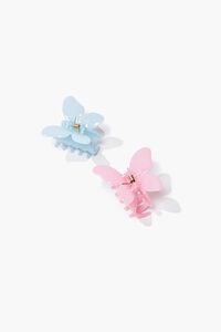PINK/BLUE Butterfly Claw Hair Clip, image 1