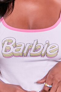WHITE/MULTI Barbie™ Graphic Cropped Cami, image 5