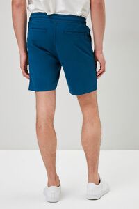 DARK BLUE Cotton-Blend Drawstring Shorts, image 4